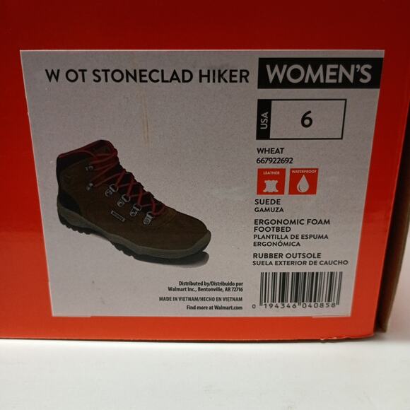 Ozark Trail Women's Waterproof Stoneclad Hiker Boots Wheat Color Size 6 hiking - Picture 8 of 8